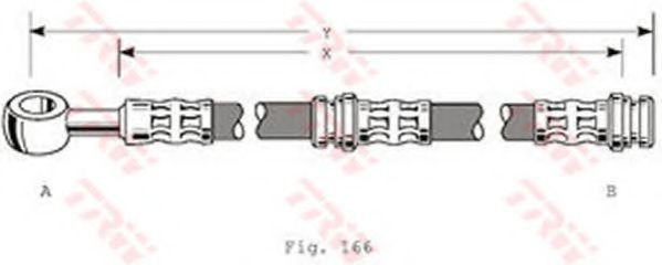 Conducta / cablu frana MITSUBISHI CARISMA (DA) (1995 - 2006) TRW PHD346