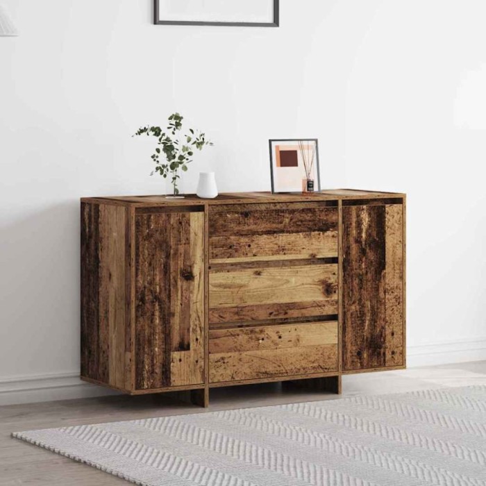 vidaXL Bufet cu sertar Lemn vechi 120 x 41 x 75 cm Lemn compozit