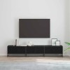 Unitati TV 2 pcs Stejar Negru 210 x 35 x 41 cm Lemn compozit, DKD Home Decor