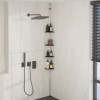 Gossi raft de colt pentru dus telescopic 4 niveluri argintiu aluminiu