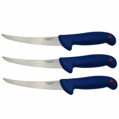 Set trei cutite de filetat DEPOX&reg;, Chef's Blade, otel inoxidabil, 30 cm, albastru