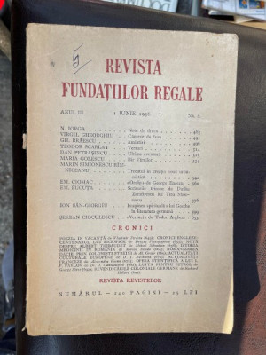 Revista Fundatiilor Regale Anul III Nr. 6 1 Iunie 1936 foto