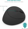 Mouse fără fir ergonomic vertical, Silențios prin conexiune 2.4G cu receptor USB