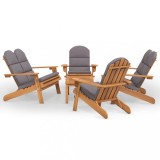Cumpara ieftin Set mobilier de gradina Adirondack, 5 piese, lemn masiv acacia