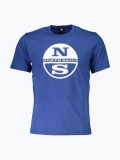 Cumpara ieftin Tricou barbati cu imprimeu cu logo si croiala Regular fit albastru, M