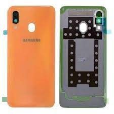Capac Baterie NOU Original Samsung A405 A40 Orange GH82-19406D foto