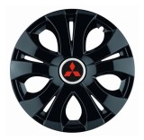 Cumpara ieftin Set 4 Capace Roti Top Negru R16, Compatibil Cu Mitsubishi, Autohelix MSA
