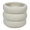 Masca Ghiveci Rotunda Ciment Alb 14x13cm, Ghiveci Decorativ Exterior/Interior, Ghiveci Flori, Suport Ghiveci