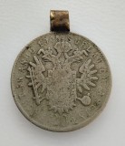 Jeton - 20 Kreuzer 1908 - Suflat cu argint - Inel de salba