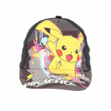 Sapca copii, ORIGINAL Pokemon, Pikachu ready for ,negru reglabila, 7-14 ani !!, 54, 56