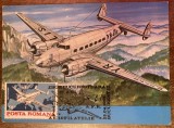 C12 - maxima Romania - tematica aviatie 4 - 15 ani de la primul zbor Bucuresti - Arad - 23.04.1985 - prima zi a emisiunii sau expozitii
