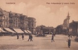 Constanta. Piata Independentei si statuia Ovidiu (necirculata)