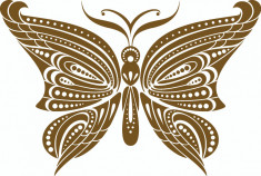 Sticker decorativ Fluture, Maro, 60 cm, 1151ST-10 foto