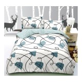 Cumpara ieftin Lenjerie de Pat 4 Piese cu Elastic - Bumbac Satinat - DNA102