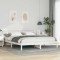 vidaXL Cadru de pat cu headboard Alb Lemn masiv de pin 872360