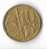 Moneda 10 cents 1996 - Africa de Sud, Cupru-Nichel