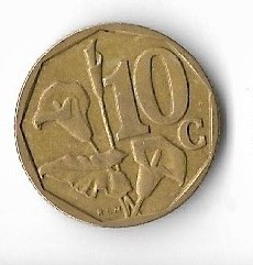 Moneda 10 cents 1996 - Africa de Sud
