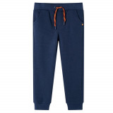 Pantaloni de trening pentru copii, bleumarin melanj, 104, vidaXL