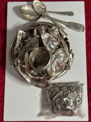 LOT ARGINT 925 - PT TOPIT - Bijuterii rupte, fragmente - 755g - Doar 4.3 lei/gr. foto