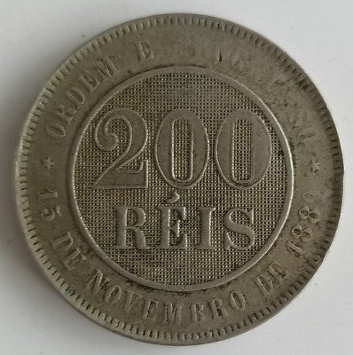Moneda Brazilia - 200 Reis 1897 foto