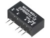 Convertor DC/DC MEAN WELL 1W, 5V la +/-12V, Model DPRN01L-12, THT SIP6, 42mA