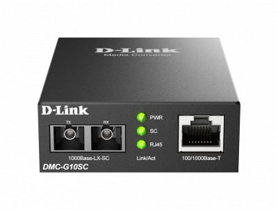 MEDIA CONVERTOR D-Link, 100/1000Base-T Gigabit Ethernet connection to a single-mode fibre 1000Base-LX Gigabit Ethernet, pana la 10km, montabil in sasi foto
