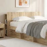 vidaXL Tablă de pat cu sertar Stejar Sonoma Lemn prelucrat 8001212