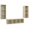 Set de dulapuri TV, 3 piese, stejar sonoma, lemn prelucrat