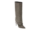 Cizme elegante EPICA PREMIUM argintii, 164R, din piele naturala