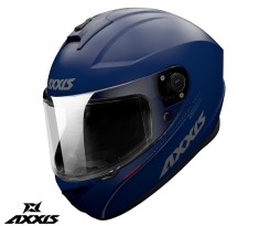 Casca integrala pentru scuter - motocicleta Axxis model Draken S A7 albastru mat &ndash; tip viziera: MT-V-18C S (55/56cm)
