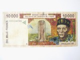 Rara! Coasta de fildeș 10000 Francs 1999 la cel mai mic pret