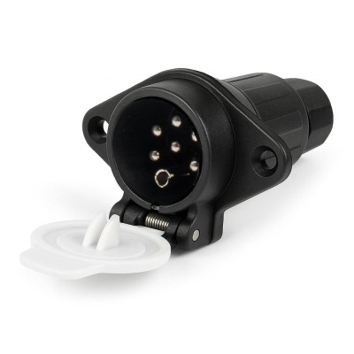 Priza remorca 7 pin tip s, 24v, compatibila tir si camion, carcasa plastic rezistenta, conector electric universal foto