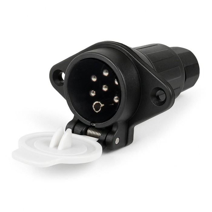 Priza remorca 7 pin tip s, 24v, compatibila tir si camion, carcasa plastic rezistenta, conector electric universal