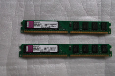 Kit memorii 4gb ddr2 (2x2gb) 800mhz Kingston low profile foto