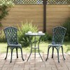 VidaXL Set Bistro de Grădină 3 pcs Verde Aluminiu 42002393