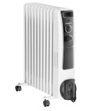 Calorifer electric cu ulei Heinner HOH-Y11WB, 2500 W, 11 elementi, protectie supraincalzire, termostat reglabil, alb, Resigilat, Grad A
