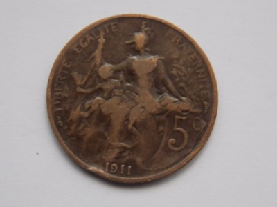 5 CENTIMES 1911 FRANTA foto