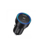 Incarcator auto 2x USB Type C PD 3.0 36W Choetech C0054