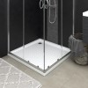 Gossi cadita de dus cu puncte, alb, 80x80x4 cm, abs