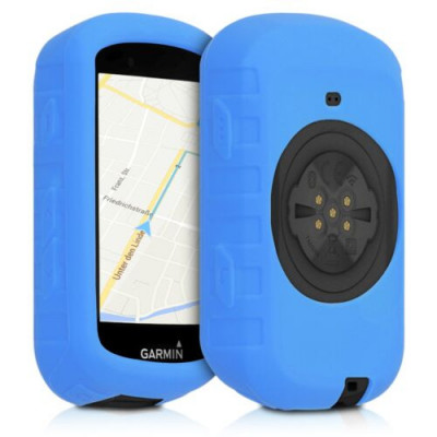 Husa de protectie pentru GPS Garmin Edge 530, Kwmobile, Albastru, Silicon, 49315.04 foto