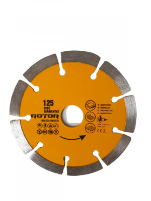 DISC DIAMANTAT 125x2x10x22.23 Segmentat Rotor beton caramida foto