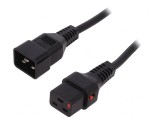 Cablu IEC C19 Mamă la IEC C20 Tată 1m cu Blocare