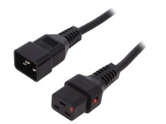 Cablu IEC C19 Mamă la IEC C20 Tată 1m cu Blocare