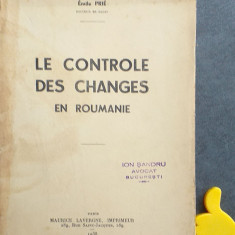 Le controle des Changes en Roumanie Emile Prie1938