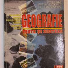 GEOGRAFIE - TESTE SI SINTEZE de SILVIU NEGUT , 1995