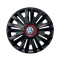 Set 4 capace roti Negre Cu Inel Rosu Royal R16 pentru gama auto Volkswagen
