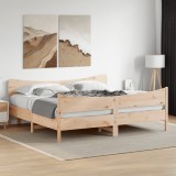 Cumpara ieftin Cadru de pat fără saltea, 200x200 cm, lemn masiv pin