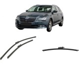 Cumpara ieftin Set 3 stergatoare SKODA SUPERB III Estate (3V5) din 2015-2024, pentru parbriz si luneta fata si spate auto, Bosch Aerotwin-Aerotwin, din cauciuc silic