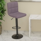 VidaXL Scaun de bar, gri taupe, material textil