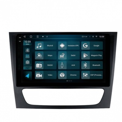 Navigatie 2K Mercedes Benz W211 CLS 8GB RAM Android 13 Octacore Slot Sim 4G DSP GPS Wi-FI Carplay Android Auto USB Bluetooth Waze Touchscreen 9.5 Inch foto